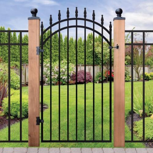 NUVO IRON 33" x 72" Diamond-Topped Ornamental Iron Gate