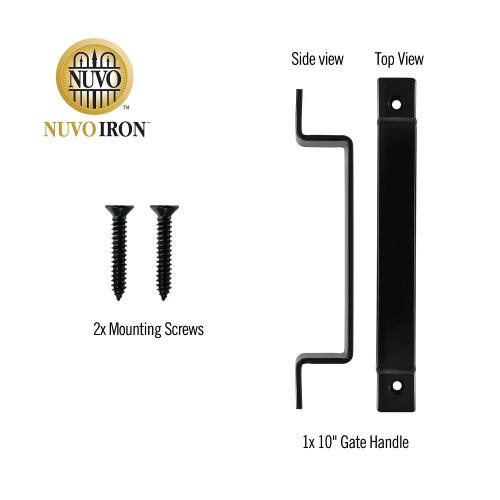 Nuvo Iron 10" Gate Handle Classic Barn Door Pull