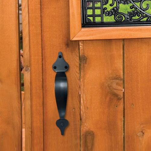 NUVO IRON Gate Pull Handle | Black Galvanized Steel10"
