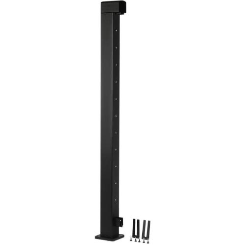 Vista Railing Textured Black End Post – 42"