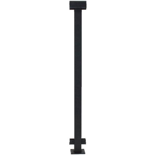 Vista Railing Textured Black Mid Post – 42"