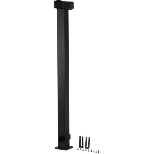 Vista Railing Textured Black 45° Corner Post – 42"