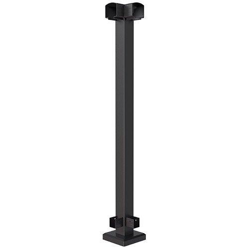 Vista Railing Textured Black 90° Corner Post – 36"