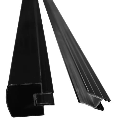 Vista Railing Textured Black Top & Bottom Rail – 8 ft.