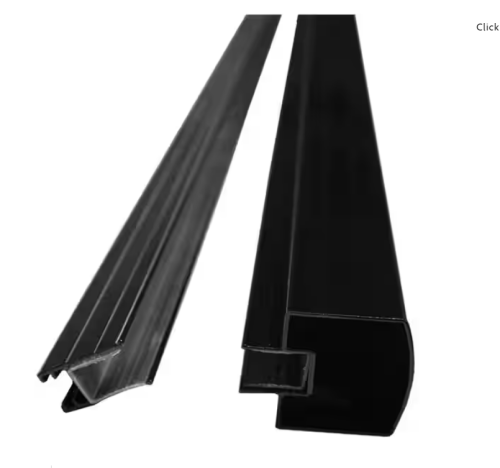 Vista Railing 6 ft Textured Black Top & Bottom Rail