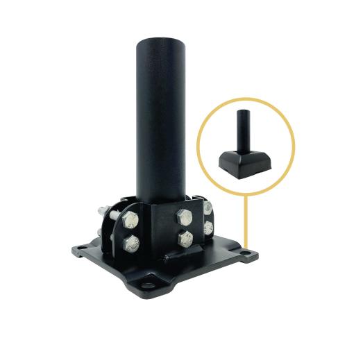 Nuvo Iron Legacy Post on Plate Post Base (DESIGNED FOR 2"X2"SQUARE POSTS)