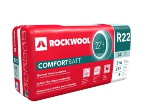 R22–23 Roxul Comfortbatt (Rockwool Batts) 37 SQ Ft