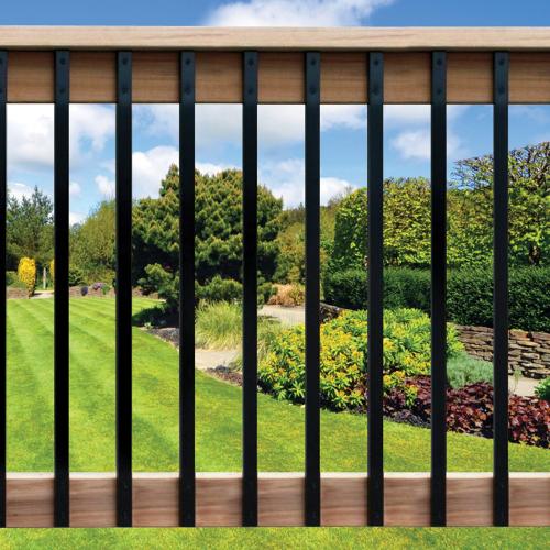 Nuvo Iron Square Balusters – 36" Long x 3/4" Wide Black Square Tubing Galvanized Steel Balusters (10 pcs)