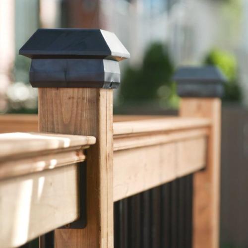 Nuvo Iron 4" x 4" Plastic Pyramid Post Cap