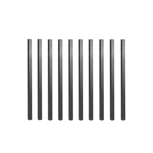 Nuvo Iron Square Balusters – 26" Long x 3/4" Wide Black Square Tubing Galvanized Steel Balusters (10 pcs)