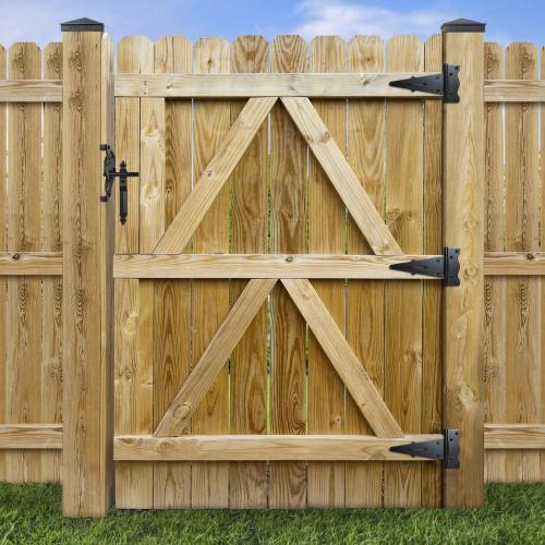 Nuvo Iron 8" Tee Hinges (2 pcs) | Black Galvanized Steel