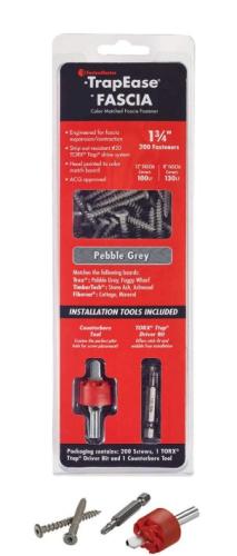 TrapEase 1-3/4" Fascia Screws – Pebble – 100 Linear Feet