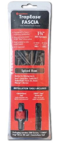 TrapEase 1-3/4" Fascia Screws – Spiced Rum – 100 Linear Feet