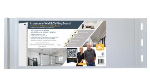 TRUSSCORE WHITE WALL AND CEILING  PANEL 1/2"x16"x 16'