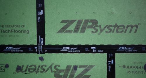 Zip Tape Applied On Wall