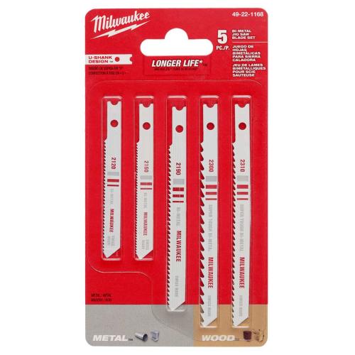 4" 10Tpi U-Shank Multi-MaterialBi-Metal Jig Saw Blades 5Pk In package Alt #3