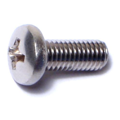 Phillips Pan Machine Screw Stainless Steel  10-32 X 1/2