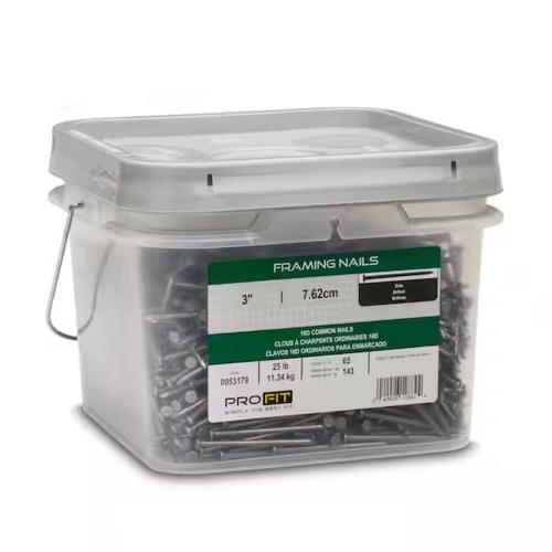 Nail Common Brt 10D 3In 25Lb Alt #1