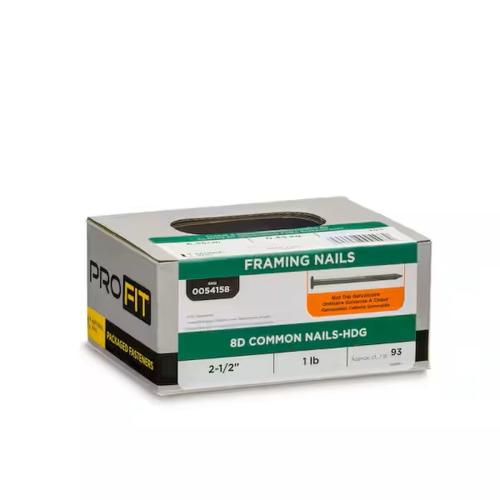 8D x 2-1/2 in Common Nails Bright Steel, 25 lb Box Alt #1