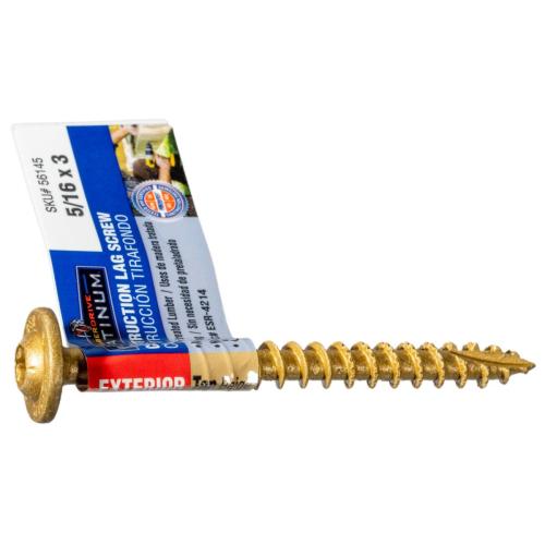 5/16 X 3 Lag Screw  Flagged