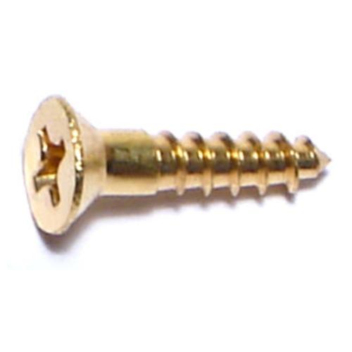 Ph Fl Wood Screw  Br  6 X 5/8