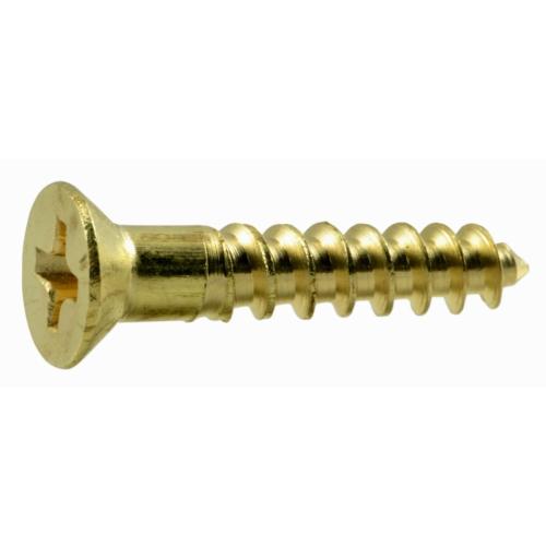 Ph Fl Wood Screw  Br  6 X 3/4
