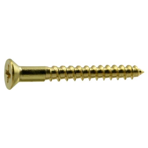 Ph Fl Wood Screw  Br  6 X 1-1/4