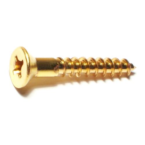 Ph Fl Wood Screw  Br  10 X 1-1/4