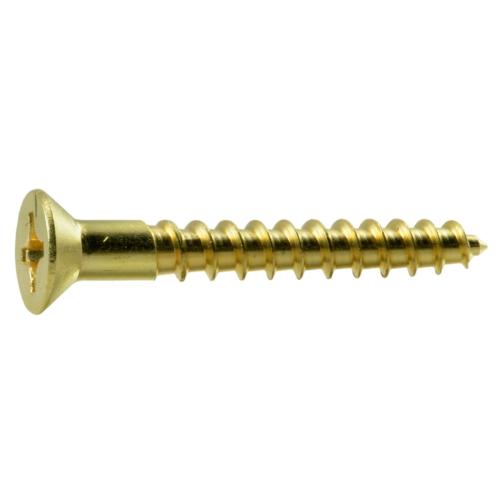 Ph Fl Wood Screw  Br  10 X 1-1/2