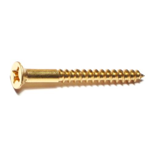 Ph Fl Wood Screw  Br  10 X 2