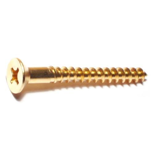 Ph Fl Wood Screw  Br  12 X 2