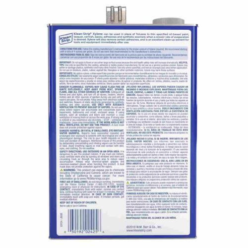 Klean Strip GXY24 Xylene Thinner, Liquid, Pungent Aromatic, Sweet, 1 gal Can Alt #1