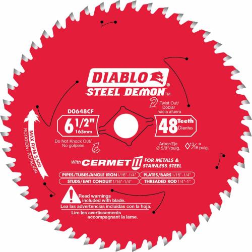 6-1/2 in. x 48 Tooth Steel Demon Cermet II Saw Blade for Metals and Stainless Steel