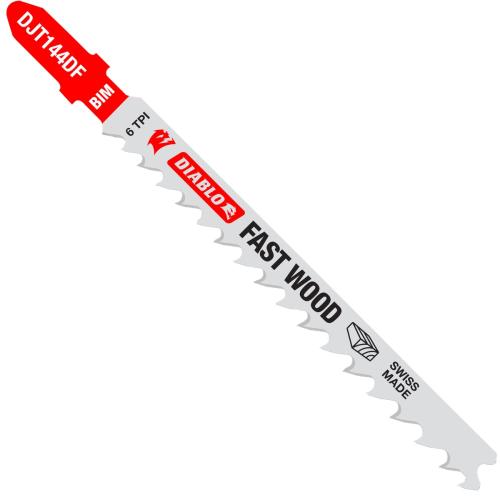 4 in. 6 TPI Bi-Metal T-Shank Jig Saw Blades for Fast Wood Cuts (5-Pack)