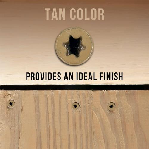 Tan Color Deck Elite Screw #9  3 inch G20903 View #6