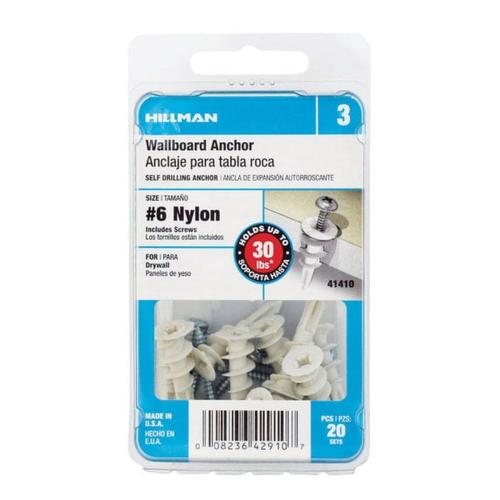 Xl-#6 Nylon Wallbd W/Screw   41410 Box Image Alt #2