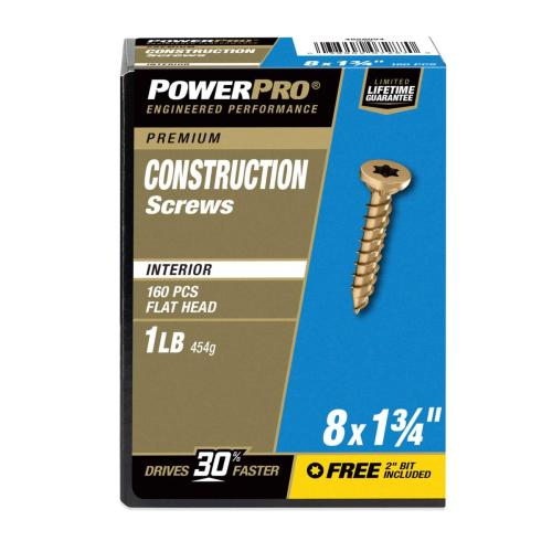 All Purpose Wood Screw  Yellow Sq1-3/4"  1# Box Alt #1