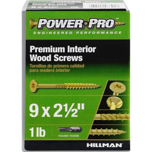Power Pro 48583 Wood Screw s, #9X 2-1/2 Premium Star DriveIndoor CabinetScrew s  1# Box Alt #1