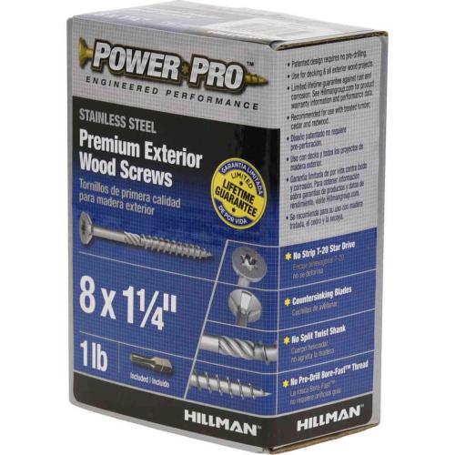 1Lb Ppv4 305Stainless Steel Ext Wood Screw s 8X1 1/4 Alt #2