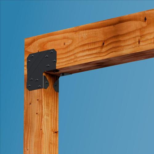 Outdoor Accents End Post Cap for 4x Lumber ZMAX Galvanized with Black Powder Coat Alt #1