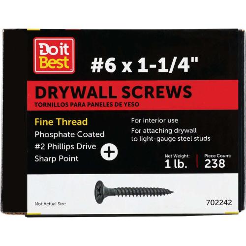 1# 6 X 1 1/4 Sd Fn DrywallScrew Alt #1