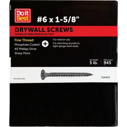5# 6 X 1 5/8 Crse DrywallScrew Alt #1