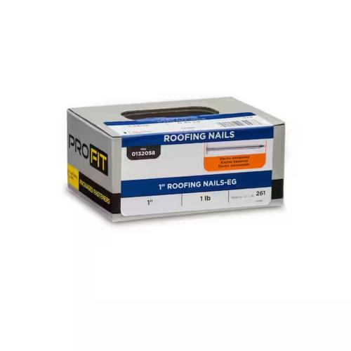 1-in 11 Gauge Electro Galvanized Roofing Nails 1-Lb Box Alt #1