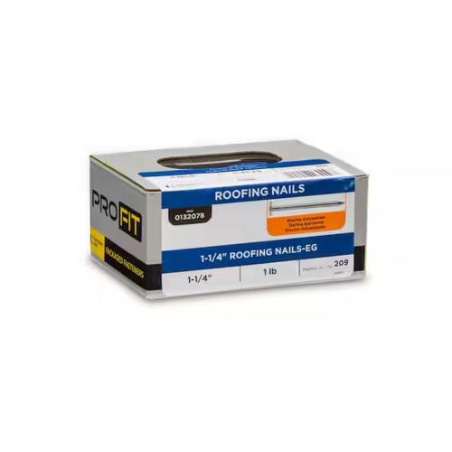 1-1/4 in 11 Gauge Electro galvanized Roofing Nails 1-Lb Box Alt #1