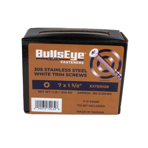 1-5/8-in Stainless Steel Trim Screws White 1-Lb Alt #1