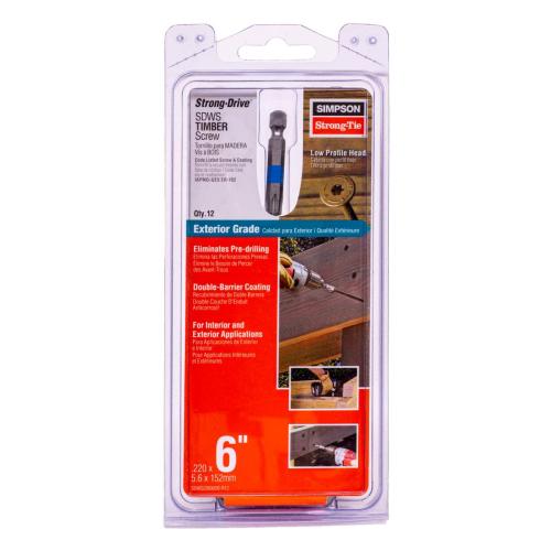 Sdws Timber Screws 6" 12Pc T40 Alt #2