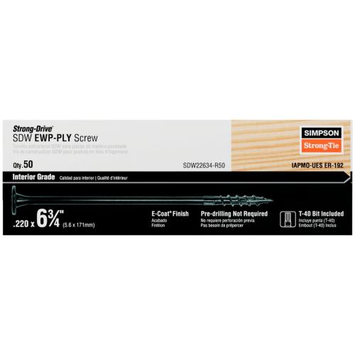 Sdws Timber Screw 6-3/4" 50Pc Alt #2