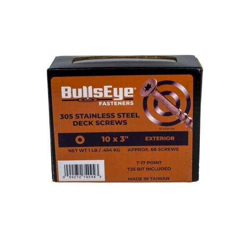 #10 x 3 in. T25 Flat Head Stainless Steel Deck-Drive DWP Wood Screws 1-Lb Alt #2