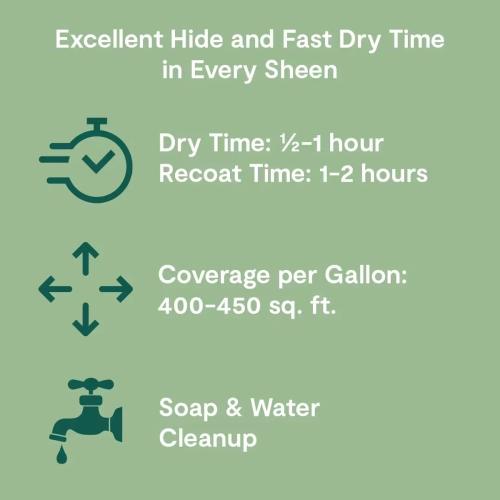 Eco Spec WB Silver Interior Latex Flat Paint 1 Gallon Alt #3