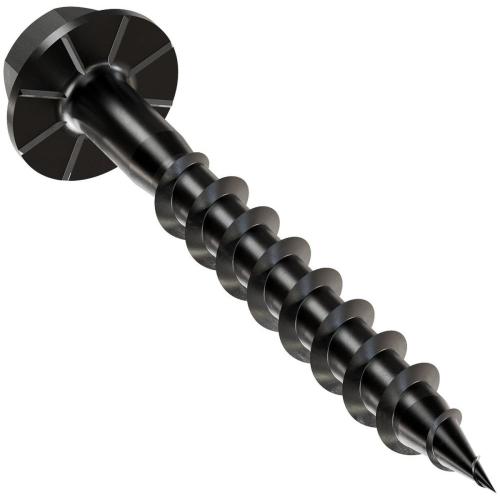 Outdoor Accents Connector Screws #9 x 1-1/2 in. Black Double-Barrier Coating 50-Pack Alt #1